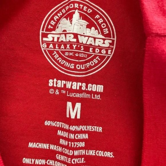 Star Wars Disney Galaxy Edge Trading Outpost BB8 Red Boys T-Shirt, Sz Medium - Picture 6 of 9